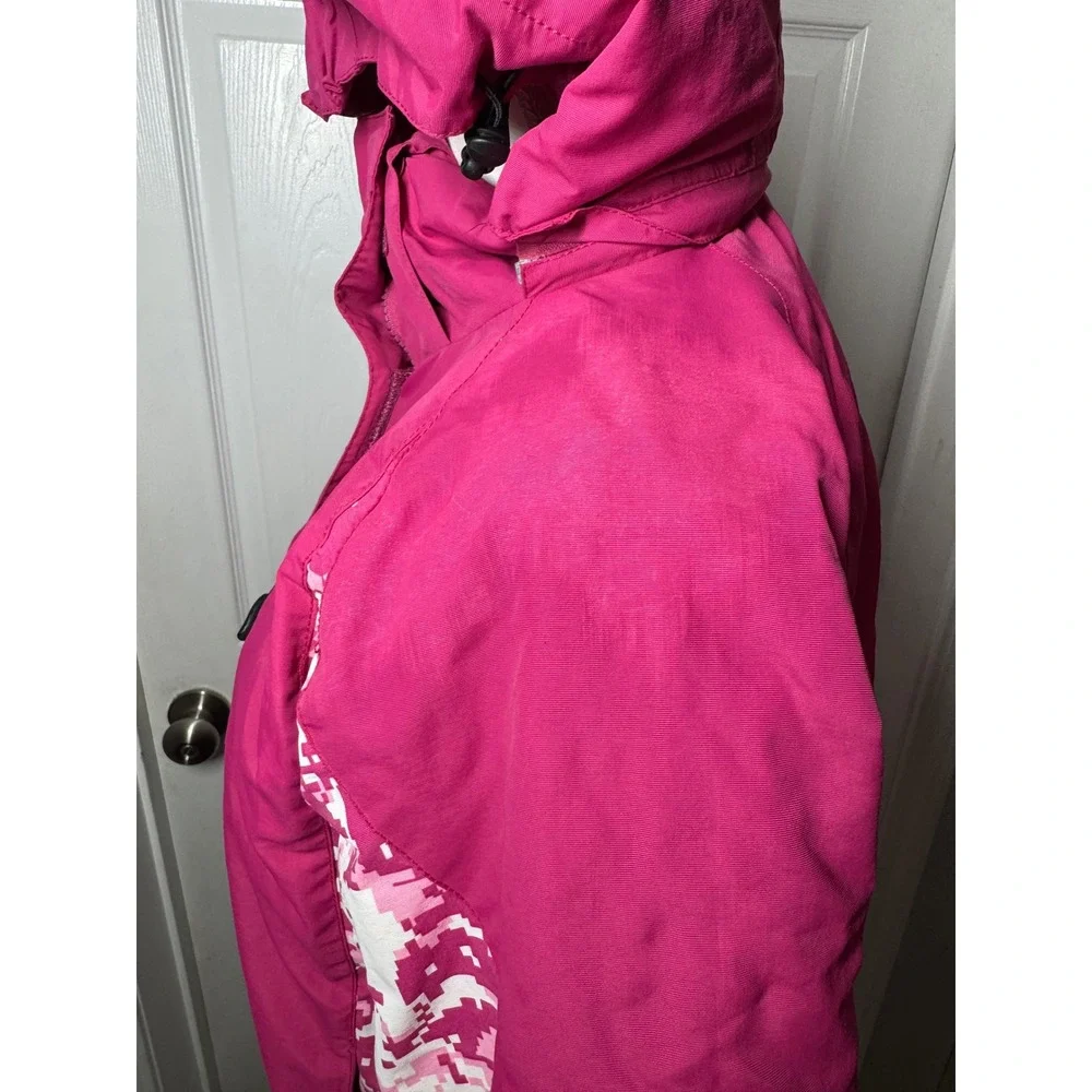 Polar Edge Ski Jacket Girls XL Pink Digital Camo Good Water Resistant Hooded